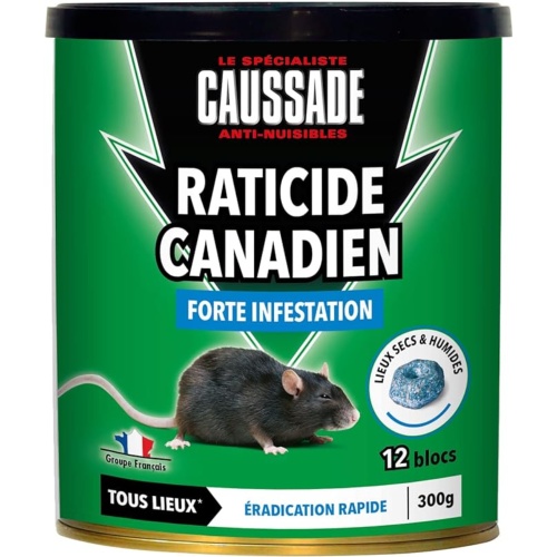 Raticide canadien blocs espèces résistantes 300 g - Florol