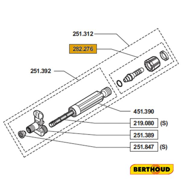 Kit Fixation Tuyau pour Poignée Profile et Stoprex Viton Berthoud