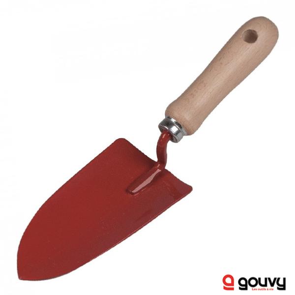 Transplantoir rouge avec manche bois
