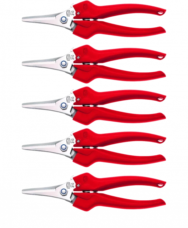 lot de 5 sécateurs épinettes à lames droites FELCO 310