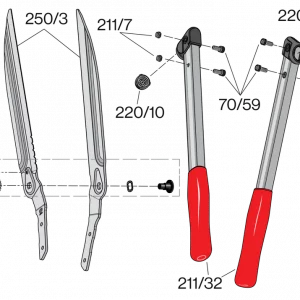 Pièces détachées pour cisaille à haie FELCO 250-63