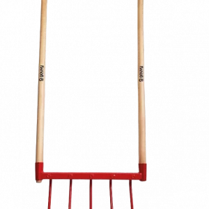 fourche à bêcher Gouvy avec 5 dents décalées et 2 manches en bois