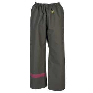 pantalon soca femme kaki avec bande fushia horizontale sur une jambe