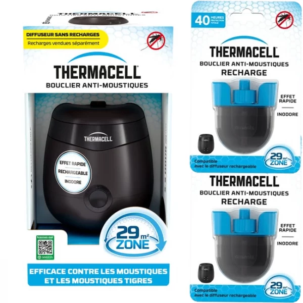diffuseur anti-moustiques extérieur avec ses 2 recharges Thermacell