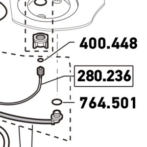 Vue éclatée Berthoud : joint de pompe 764501 pour Vermorel 2000 Electric