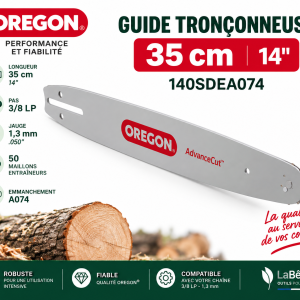 Guide tronçonneuse Oregon 140SDEA074 35 cm 3/8 LP 1,3 mm 50 maillons A074